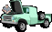 Pickup truck with hood raised and car mechanic
