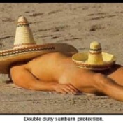 sunbathing in Mexico